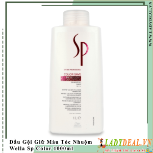 Dầu Gội Giữ Màu Tóc Nhuộm Wella Sp Color Save Shampoo 1000ml